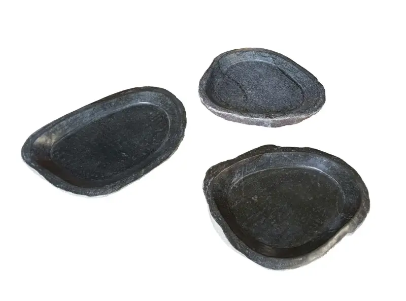 Product image 1 of the product “Flat bowl, Slightly concave with thin edge, Riverstone, In the sizes from S to L ”